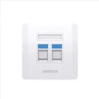 UGREEN NW144 Dual Port White Wall Plate (80182)